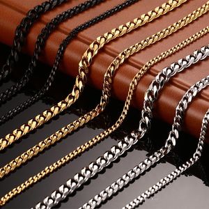 Fashion Jewel Stainless steel designer Chains Necklace Men and women 18k gold Titanium Necklace man luxury chain Necklaces 5 U2