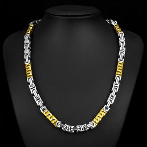 Edelstahlkette für Männer Frauen Curb Cuban Handmade Halsketten Gold Silber Farbe Punk Choker Mode Männlicher Schmuck Geschenk