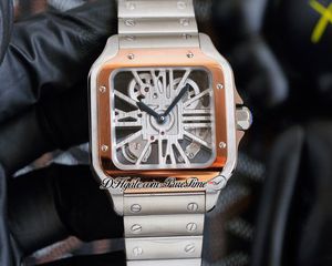 Twf Horloge Skeleton LM WHSA0019 Швейцарская Ronda 4S20 кварцевые мужские мужские часы Смотрите двухтонное розовое золото быстрое разборное браслет из нержавеющей стали Super Edition Pure Edition A262C3