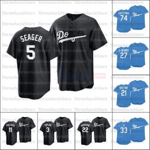 2021 Maglia da baseball del fine settimana dei giocatori di moda nera Trevor Bauer Maglie 50 Mookie Betts Clayton Kershaw Justin Turner David Prezzo 13 Max Muncy 7 Julio