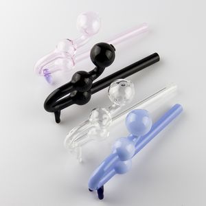 CSYC Y174 Smoking Pipe Colorful Snake Style 30mm OD Bowl 2 Dots Anti-Rolling Oil Rig Glass Pipes