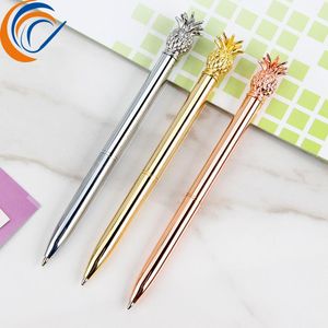 Wholesale pcs supplies resale online - Ballpoint Pens Pineapple Ball Pen Stationery Gift Metal Ball point Drop Japanese School Supplies