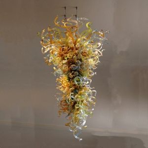 Typical Hand Blown Glass Chandeliers Lamp Large Modern Crystal Chandelier Creative Antique Style LED Pendant Lighting for Home Hotel Shopping Mall 48 Inches