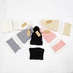 Kadın Tasarımcılar Bere Şapka Lüks Örme Kap Düz Renk Sonbahar Kış Sıcak Bobble Şapkalar Bayan Açık Kapaklar