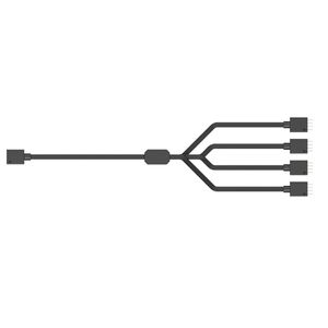 Płyta główna Lindo Strefa RGB Splitter wentylatora od 1 do 1/2/4/4 przedłużacza przedłużacza kablowego przewód kablowy - 4