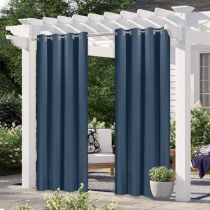 Lato Izolowana Thermal Zasłona Lawn Solid Wodoodporna plama Odporna na ciepło Outdoor Pergola Curtain Home Blackout Curtain 210712