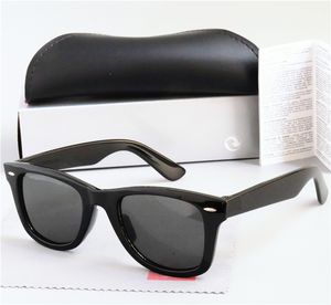 Blaues Schild großhandel-Designer Sonnenbrille für Männer Frauen Square Luxus Sonnenbrille Polarisierte Linsen Mode Sonnenbrille des Lunettes de Soleil mit Ledertuch Einzelhandelspakete