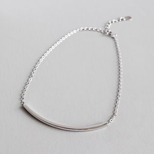 Koreanische Trendy Einfache Knöchel für Frauen Mädchen Sterling Silber 925 Fuß Armbänder Edlen Schmuck Geschenke Drop Shipping YMA010