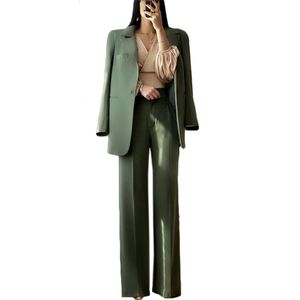 Fashionable Women Formal Jacket Suits V Neck Long Sleeve Bridal Pants Suit Mother of Bride Dress Party Prom Evening Wear