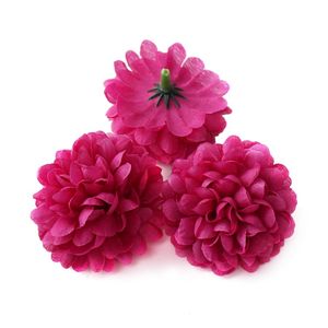 5 cm Kränze DIY Ball Chrysanthemen Blumen Strohhut Zubehör Tuch Künstliche Blume Kopf Hochzeit Girlande