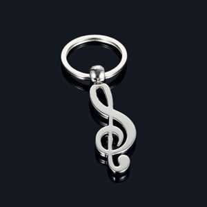 Metal Musical Note Keychain Luxury Car Key Ring Bag pendant Keychains For Man Women Gift jewelry