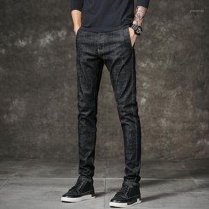 Jeans for Men 2021 Business da uomo Business da uomo Casual Stretch Slim Classic Pantaloni Denim Black Pants 716