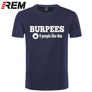 REM męskie stylowe burpees zero ludzie jak ten crossfit t shirts mężczyźni bawełna o neck topy bodybuilding koszulka z krótkim rękawem 210629