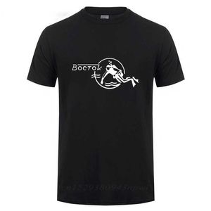 Vostok Scuba Dude Anpassad T-shirt för man Kvinna sommarstil Streetwear Casual Short Sleeve Round Neck Bomull Rolig T Shirts 210629