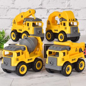 Nut Disassembly Toys For Boys Loading Unloading Engineering Truck With 12 Road Signs Child Screw Creative Educational Toys