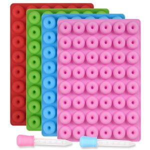 48 Hole Mini Donut Silicone Mold Bakeware Ice Cube Mould Chocolate Biscuit Cake Molds Kitchen Baking Donuts Pan Moulds KK0059HY