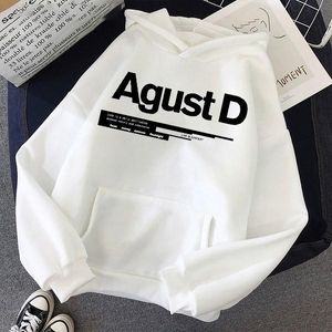 Moletons com capuz masculinos 2021 Agust D To The Letter Print Hoodie Masculino Feminino Streetwear Harajuku Pullover Fashion Tops Oversized Trucksuit