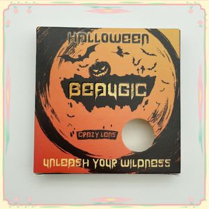 Attactive Manufacture Großhandel Freeshipping Halloween 100 Stück = 50 Paar verrückte Farbkontakt-Aufbewahrungsbox