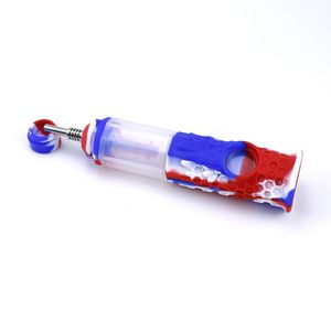 Silicone Pipe Siliclab Water Filter Nector Collector with 10mm Titanium Nail for Concentrate Dab Oil Bunner Hookah Kit