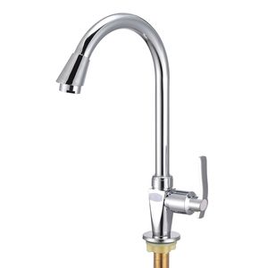 Mayitr Rubinetto per acqua girevole in acciaio inossidabile + plastica da 360 gradi Rubinetto per lavello da cucina monoforo per lavabo freddo per hardware domestico 211108