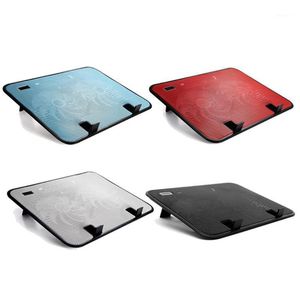 Metalen Panel Dual Fan Notebook Koeler Hoge Snelheid Silent Laptop Koeling Pad Slanke standhouder voor inch PC Computer Accessoires1