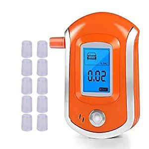 Testador de álcool ferramentas profissionais digitais Breatholyzer analisador de respiração com grande digital display LCD 11 pcs bochechos coopers ferramenta de teste