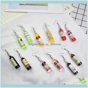 Dangle Jewelrydangle & Chandelier Heeda Korean Harajuku Style Creative Wine Bottle Pendant Earrings For Women Fun Nightclubs Bars Earring Pu