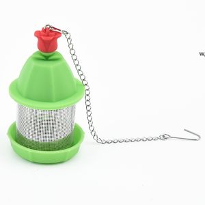 Silicone Reusable Tea Tools Cartoon Design Infuser with Stainless Steel Chain for Loose Leaf Tea or Herbal RRD12404