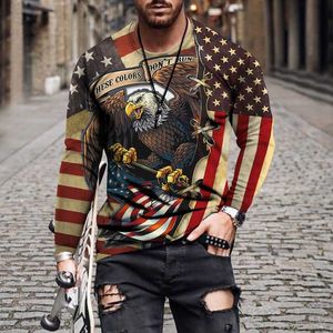 Американский флаг толстовка мужская мода печать с длинными рукавами Готический хип хоп уличная одежда Топы мальчиков с длинными рукавами толстовки с орлом оптом