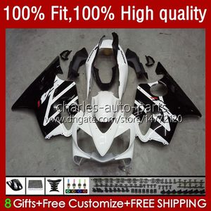 Corpo de molde de injeção para honda cbr 600f4i 600cc 600 F4i branco preto fs cc f4 i 04-07 55No.114 cbr600f4i cbr600fs 2004 2005 2006 2007 cbr600 f4i 04 05 06 07 Jogo de feiras de OEM