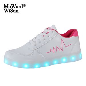 Wholesale usb charged light for sale - Group buy Size Glowing Sneakers for Children Boys Girls Luminous Shoes with Light up sole Kids Lighted Led Slippers USB Charged