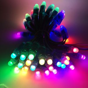 100pcs 12mm WS2811 led pixel module Strings IP68 waterproof DC5V full color RGB 50pcs a string christmas LED light Addressable new ws2801