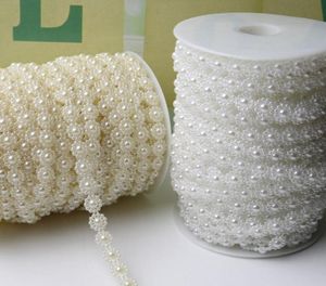 Party Decoration 1Spool 25Meter Ivory/ White Sunflower Abs Pearl Garland Chain Trim for Wedding Centerpiece