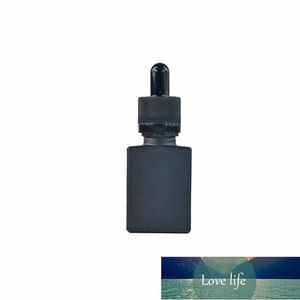 100 pcs 30ml and Empty Frost Black Square Glass Bottles With Childproof cap Glass Dropper bottle E-liquid rectangle