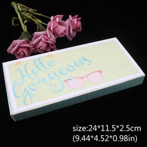 KSCRAFT Slimline Hacimli Zarf Metal Kesme Ölür Scrapbooking için Şablonlar / Po Albümü Dekoratif Kabartma DIY Kağıt Kartları 210702