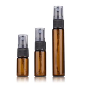 アンバーガラススプレーボトル3ML 5ML 10mlミニ空の香水アトマイザーファインミスト