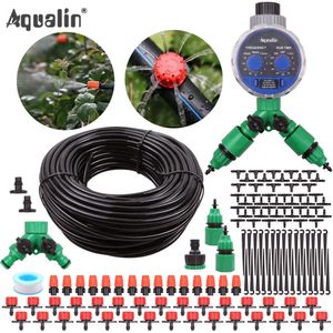 Aqualin 10M/25M/30M Garden 4/7mm Hose Drip Spray Watering Kits Home Yard Dripper Spray Nozzles Irrigation System #26301-12 210610