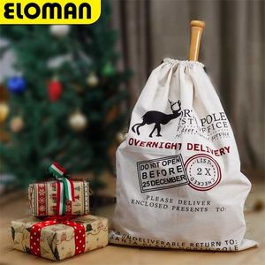 2022 Grande Saco de Presente de Natal Xmax Santa Claus Sack Drawstring Embalagem De Embalagem Para O Natal Decoração e Ano Favor Saco 211104