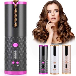 Cordless Bigodino Automatico Formazione delle onde per capelli Iron Looper Playstation Curls Heatless Auto Rotating curling