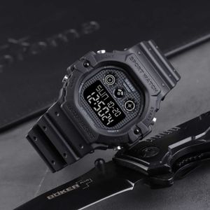 SKMEI Chrono Alarm Watch Mężczyźni LED Sports Digital Męskie Zegarki 2 Zliczanie 2 Zegarki Zegarki Zegar Relogio Masculino 1606 Q0524