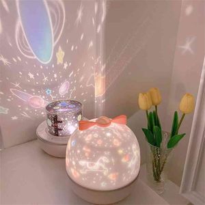 WG Dream Galaxy Sky Starry Skysor Light USB BlueteTh Control مشغل موسيقى LED قوس قزح ليلة ضوء مصباح الإسقاط رومانسي 210727