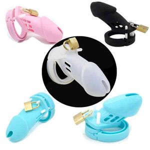 CB6000 CB6000S Soft Silicone Male Chastity Cage Cock Devices Sex Toys with 5 Ring Penis Sleeve for Men G136/7