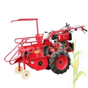 Skala Combine Agriculture Hem Använd Majs Reap Machine Liten Single Row Corn Harvester