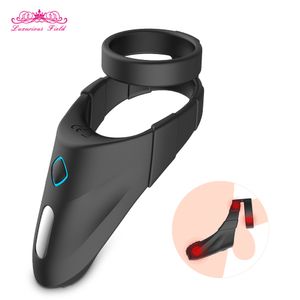 Vibratore maschile Anelli del pene Eiaculazione ritardata Anello vibrante del pene Stimolazione del clitoride Giocattoli sexy per uomini Coppie Masturbatore