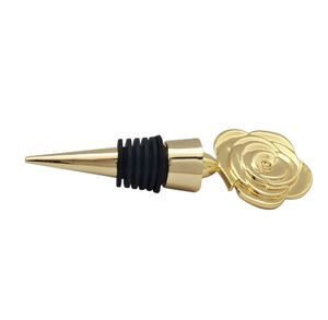 fashion Gold Rose Wine Stoppers with Gift Boxes Rose Flowers Wine Bottle Stopper Wedding Giveaways Party Supplies homeware