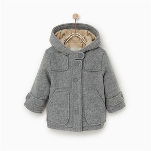 baby girl boy winter coat Boys fashion casual Cotton Padded Wool thickened long coats Children kids warm Hood jacket 211204