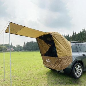 Tenda de caminhão de carro com suporte de haste de suporte à chuva à prova de chuva para passeio ao ar livre de auto-condução