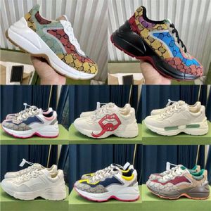 Wholesale tan suede boots for sale - Group buy Designers Top Quality Shoes Luxury Multicolor Rhyton Men Sneakers Trainers Vintage ggg womens Chaussures Ladies Casual Shoe Designer Sneaker with box