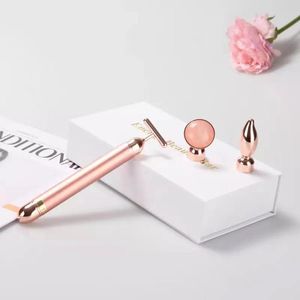 Face Lift Bar Vibration Slimming Massager Facial Stick Beauty Skin Care Electric T Shape Gold Vivrating Health Care Tool