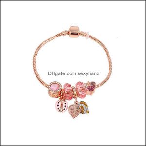 Charm Bracelets Jewelry Bracelet Style Creative Hand Decoration Pans Daisy Fashion String Net Hollow Drop Delivery 2021 Zfcrh